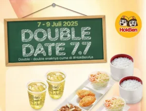 Buruan! Promo HokBen Double Date 7.7 Tawarkan Paket Spesial Mulai Rp70 Ribu 1 Inilah promo HokBen Double Date 7.7 yang menawarkan dua pilihan paket favorit dengan harga hemat. (Foto: Instagram @hokben_id)