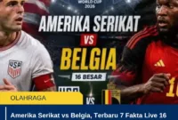 Amerika Serikat vs Belgia, Terbaru 7 Fakta Live 16 Besar Saat Belgia Unggul Sementara