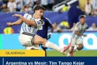 Argentina vs Mesir: Tim Tango Kejar Ketertinggalan, Mesir Unggul 2-1