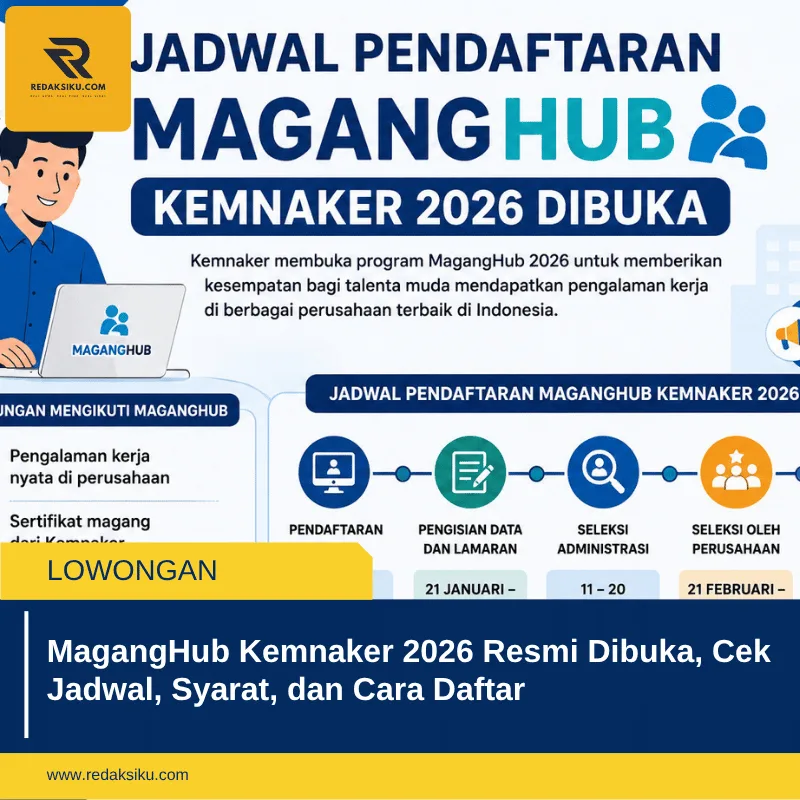 MagangHub Kemnaker 2026 Resmi Dibuka, Cek Jadwal, Syarat, dan Cara Daftar