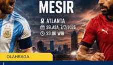 Argentina vs Mesir 2026: Duel Messi dan Salah Berebut Tiket Perempat Final Piala Dunia