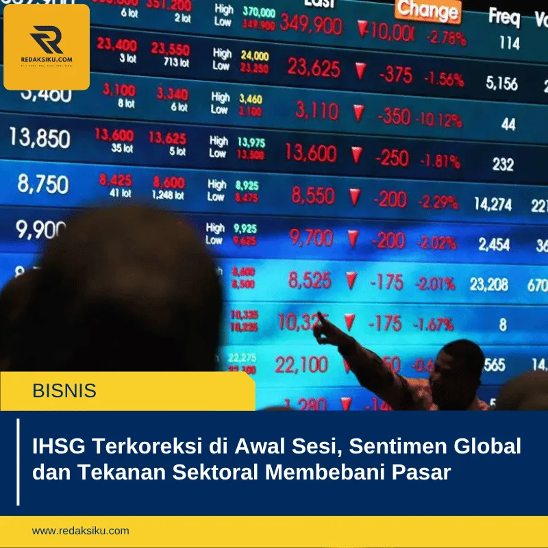 IHSG Terkoreksi di Awal Sesi, Sentimen Global dan Tekanan Sektoral Membebani Pasar