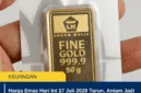 Harga Emas Hari Ini 17 Juli 2026 Turun, Antam Jadi Rp2.606.000 per Gram