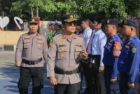 Polres Barru menggelar apel gelar pasukan, Selasa (11/8/2026).