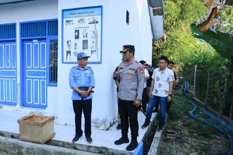 Kapolres Barru AKBP Ananda Fauzi Harahap turun langsung memantau kondisi sumber air baku di Bendung Batu Bessi