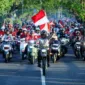 Meriahkan HUT RI, Kapolres Barru Kawal Konvoi Merah Putih