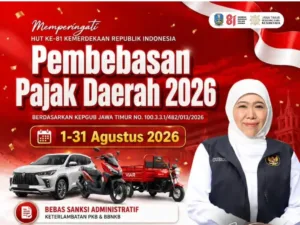 Pemutihan Pajak Kendaraan Jatim 2026 Resmi Dibuka, Simak Jadwal dan Daftar Keringanannya Cari tahu informasi lengkap pemutihan pajak kendaraan Jatim 2026, mulai dari jadwal, jenis keringanan, syarat penerima, hingga target program pemerintah. (Foto: Instagram @humasprovjatim)
