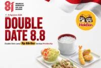 Cari promo makan hemat di tanggal 8.8? Simak promo Double Date Agustus 2026 dari berbagai restoran dan bakery dengan harga mulai Rp8.800. (Foto: Instagram @hokben_id)