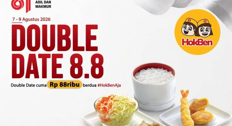 Daftar Promo Double Date Agustus 2026, Banyak Diskon Spesial 8.8 di HokBen hingga Burger King 