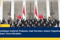 Perombakan Kabinet Prabowo Jadi Sorotan, Istana Tegaskan Evaluasi Terus Berjalan