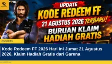 Kode Redeem FF 2026 Hari Ini Jumat 21 Agustus 2026, Klaim Hadiah Gratis dari Garena
