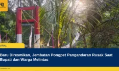 Baru Diresmikan, Jembatan Pongpet Pangandaran Rusak Saat Bupati dan Warga Melintas