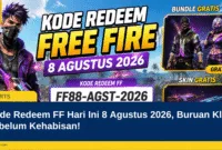Kode Redeem FF Hari Ini 8 Agustus 2026, Buruan Klaim Sebelum Kehabisan!