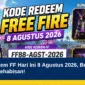 Kode Redeem FF Hari Ini 8 Agustus 2026, Buruan Klaim Sebelum Kehabisan!