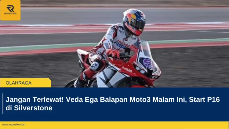 Jangan Terlewat! Veda Ega Balapan Moto3 Malam Ini, Start P16 di Silverstone