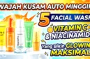 Kombinasi Vitamin C dan Niacinamide dalam facial wash efektif mencerahkan dan meratakan tekstur kulit wajah.