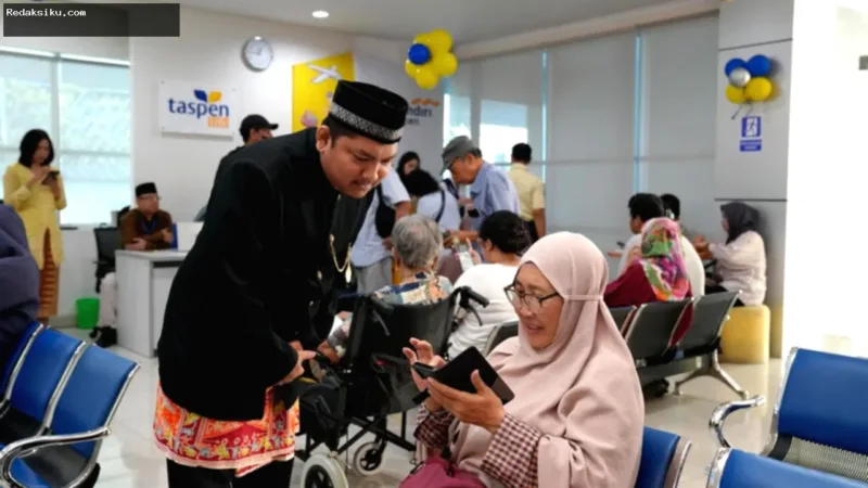 Jajaran Direksi TASPEN mengunjungi pensiunan dalam rangka Hari Pelanggan Nasional 2026.