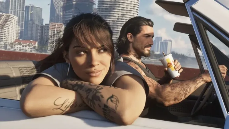 Tangkapan layar video demo gameplay GTA VI: An Extended Look di platform Netflix