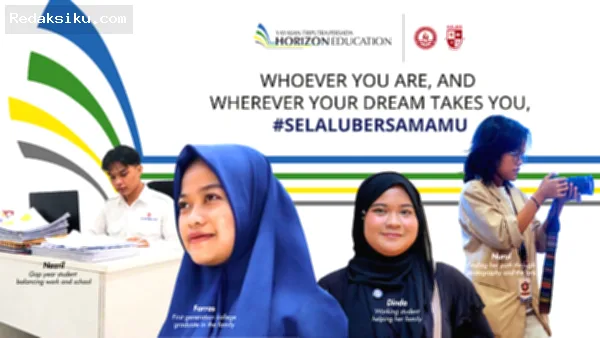 lulusan Ners Horizon — Dinda dan Farras merayakan kelulusan program profesi Ners dari Horizon Education