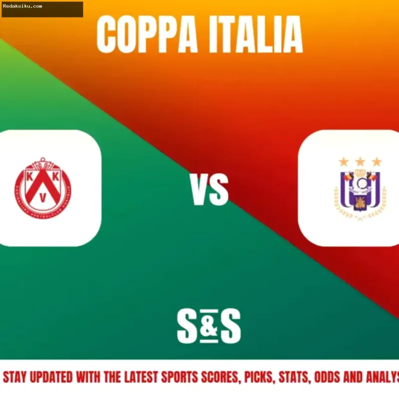 Hasil Liga Pro Belgia — Pemain Anderlecht merayakan gol saat bertanding melawan KV Kortrijk di Stadion Lotto Park.