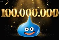 Logo dan karakter seri game Dragon Quest yang mencatatkan penjualan 100 juta kopi di seluruh dunia.