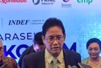 Penurunan Pendapatan Kelas Menengah — Menteri Keuangan Purbaya Yudhi Sadewa berbicara dalam Sarasehan 100 Ekonom Indonesia 2026 di Jakarta Pusat.