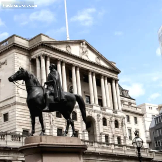 Gedung Bank of England di London, bank sentral Inggris yang menghentikan penjualan obligasi jangka panjang.