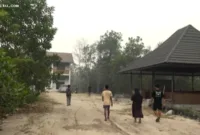 Karhutla Meluas Palangka — Kebakaran hutan dan lahan yang meluas mendekati kawasan permukiman dan fasilitas umum di Palangka Raya.