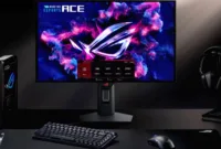 Jajaran produk perangkat keras gaming terbaru ASUS ROG yang dipamerkan di ajang Gamescom 2026.