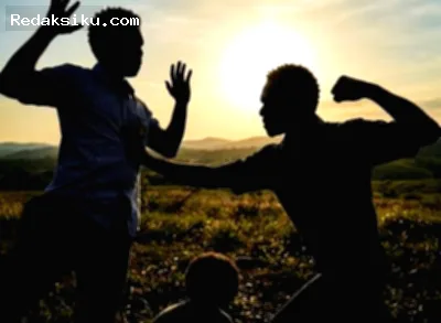 Polisi Dikeroyok — Suasana pasca-insiden pengeroyokan anggota polisi oleh sekelompok pemuda di wilayah Polresta Sorong Kota