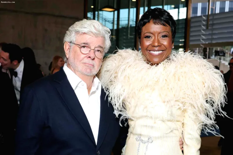 Mellody Hobson dan George Lucas dalam sebuah acara publik.