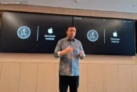 Suasana peresmian Apple Developer Institute di Universitas Ciputra Surabaya yang fokus pada kecerdasan buatan.