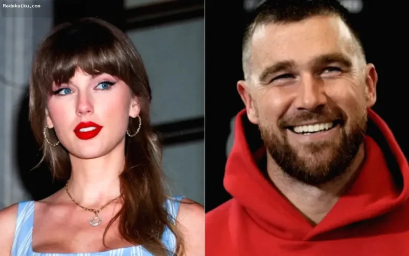 Taylor Swift memamerkan cincin kawinnya di tribun VIP saat mendukung Travis Kelce di pertandingan NFL.