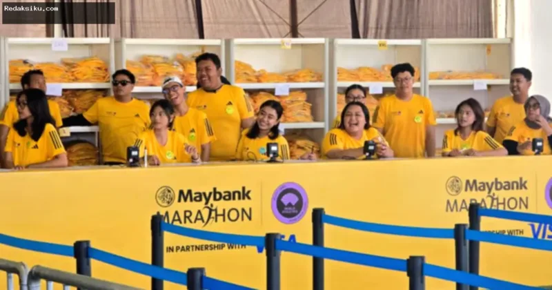 Suasana meriah ajang lari Maybank Marathon 2026 di Bali United Training Center Gianyar