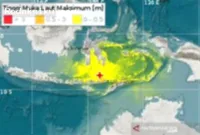 Gempa Bumi M2 — Peta pemantauan gempa bumi oleh BMKG di wilayah Flores NTT