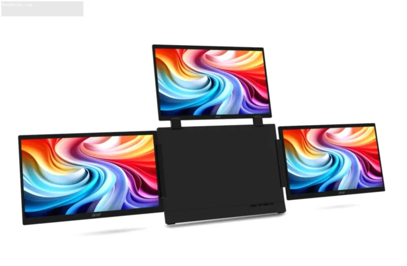 Monitor ePaper EP130K — Monitor Acer EP130K dengan teknologi ePaper dan layar triple-display Acer PD163Q P3 yang dipamerkan di acara next@acer.