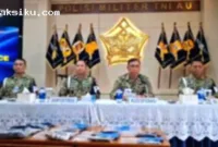 Marsda TNI Daan Sulfi memberikan keterangan resmi terkait kasus kematian Serda Ahmad Muzammil Farisa