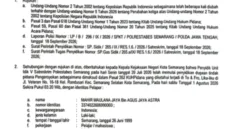 Polrestabes Semarang resmi menyerahkan SPDP kasus pengeroyokan advokat Mahir Maulana ke Kejaksaan Negeri Semarang.
