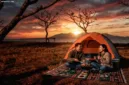 Savana Beach Pakem di Banyuwangi menawarkan suasana asri ruang terbuka hijau yang cocok untuk berkemah.