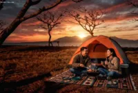 Area berkemah di Savana Beach Pakem, ruang terbuka hijau di Banyuwangi.