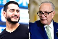 Kandidat Senat Partai Demokrat Abdul El-Sayed saat tiba di markas besar DSCC di Washington, D.C.