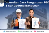 Dokumen PBG dan SLF sebagai syarat legalitas bangunan usaha di Indonesia.