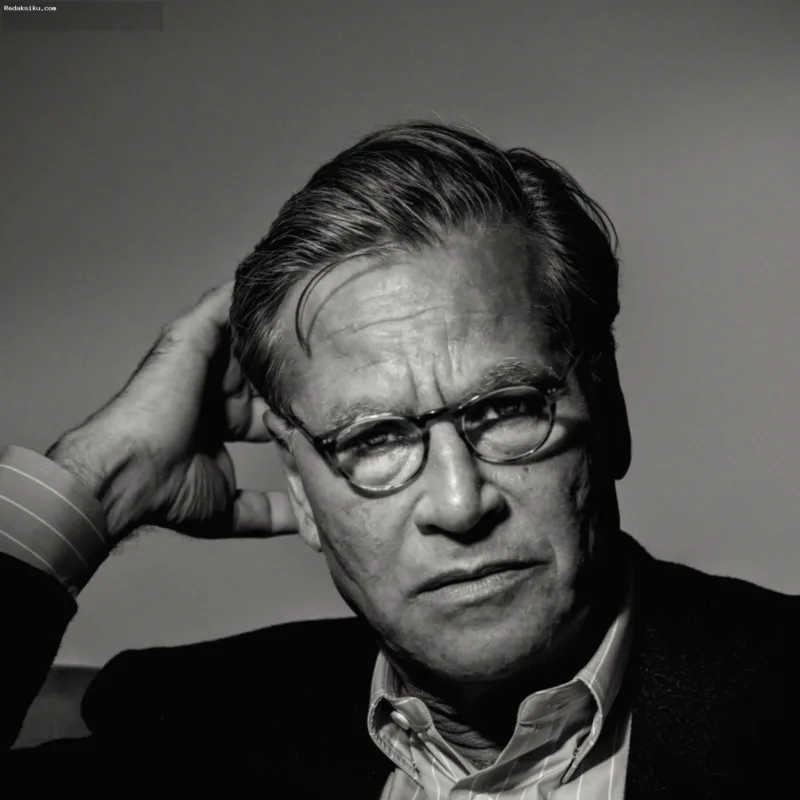 Penulis naskah Aaron Sorkin yang sedang memberikan pernyataan terkait proyek terbarunya.