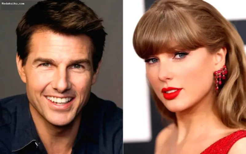 Tom Cruise dan Taylor Swift tampak akrab saat menonton pertandingan NFL di stadion.