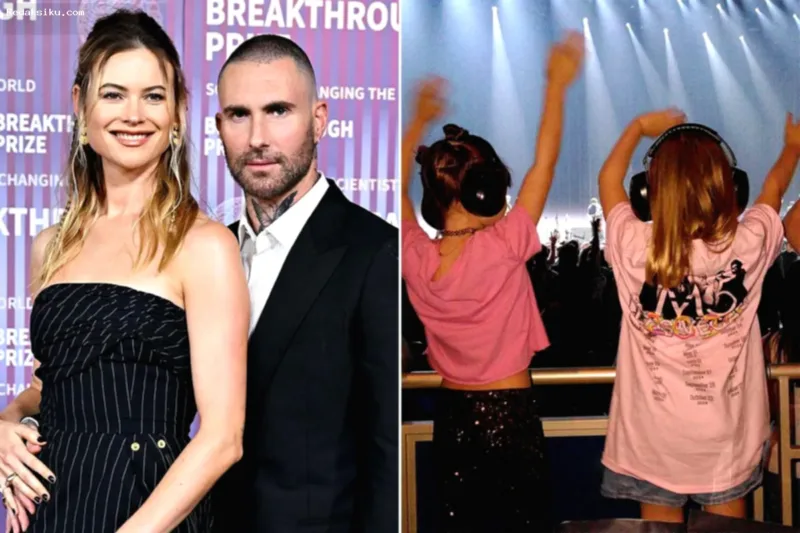 Adam Levine dan Behati Prinsloo bersama ketiga anak mereka