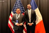 obligasi daerah — Gubernur DKI Jakarta Pramono Anung bertemu Wali Kota New York Zohran Kwame Mamdani di Civic Hall, Amerika Serikat.