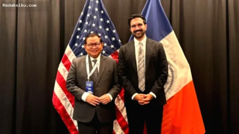 obligasi daerah — Gubernur DKI Jakarta Pramono Anung bertemu Wali Kota New York Zohran Kwame Mamdani di Civic Hall, Amerika Serikat.