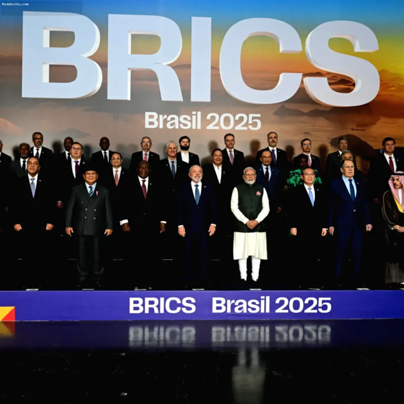Negara Berkembang — Para pemimpin negara anggota BRICS berkumpul di New Delhi untuk KTT memperkuat kerja sama.