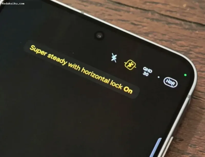 Tampilan fitur Super Steady Video pada Samsung Galaxy S26 FE untuk perekaman stabil.