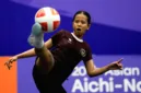 Atlet teqball putri Indonesia Sumaya berhasil melaju ke babak final tunggal putri Asian Games 2026.
